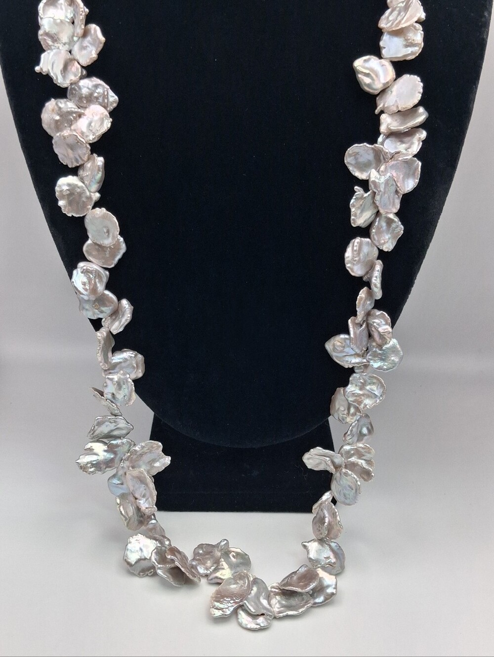 PW379. Signed Lucas Lameth Cultured Keshi Pearl Necklace